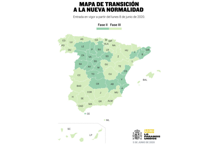 mapa transición fase 2 fase 3