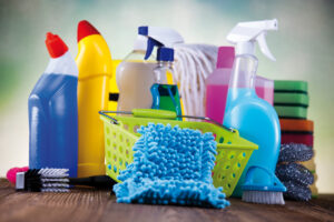 Group of assorted cleaning