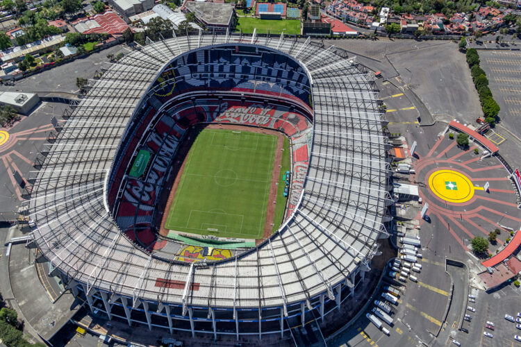 vista cenital del Estadio Azteca de la Ciudad de México